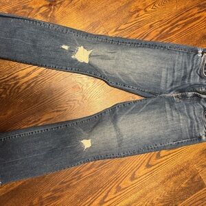 Mother Distressed Blue Jeans